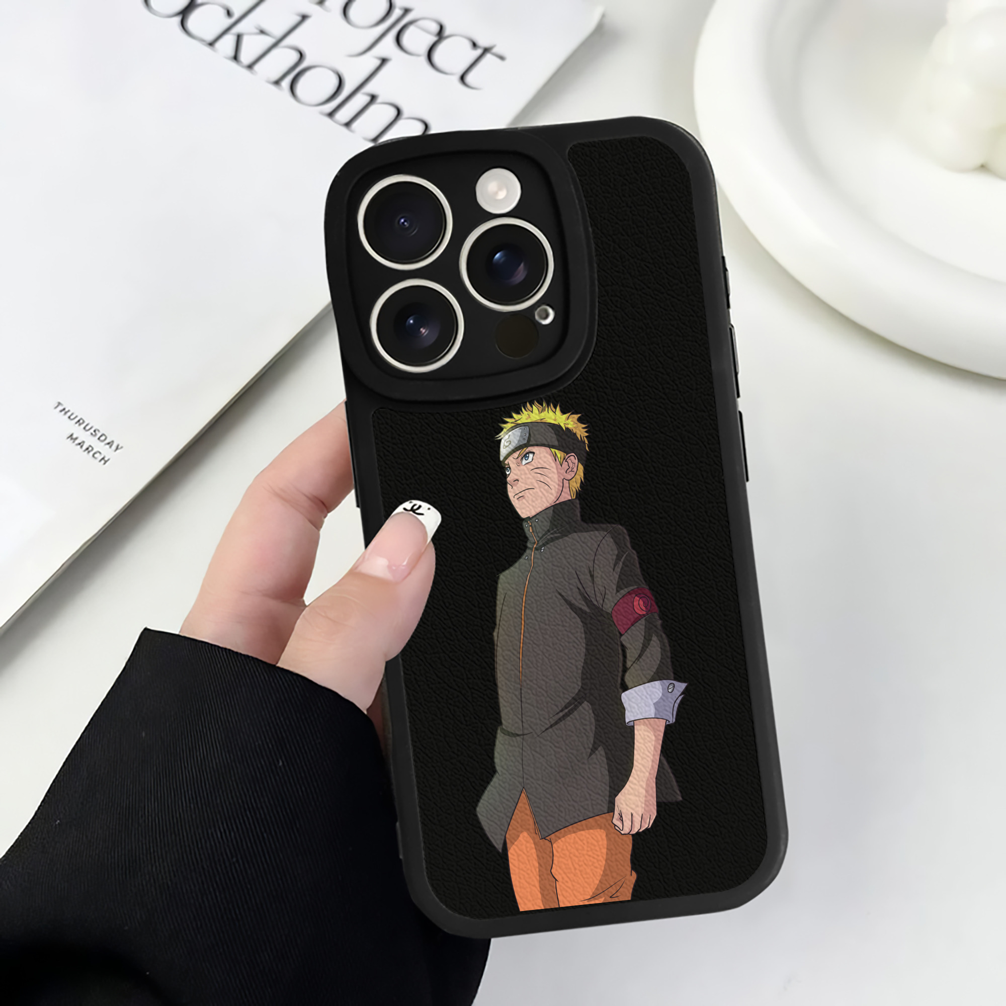 （画像用） NARUTO -ナルト- うずまき ナルト Uzumaki Naruto 【iPhone 16シリーズ対応】シリコンスマホケース（レザー調） 材質：シリコン